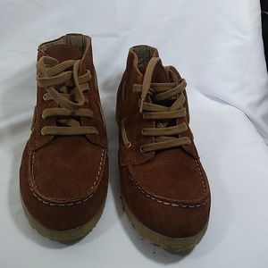 Aldo brown suede lace up boot-sz 38/ us 8